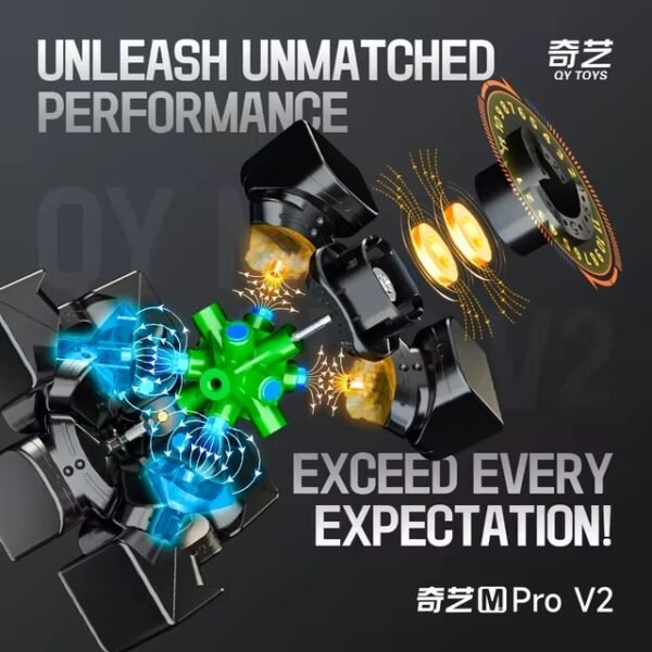 QiYi M PRO 3x3 v2 Pioneer (Magnetic, Ball Core, MagLev, UV Coated)